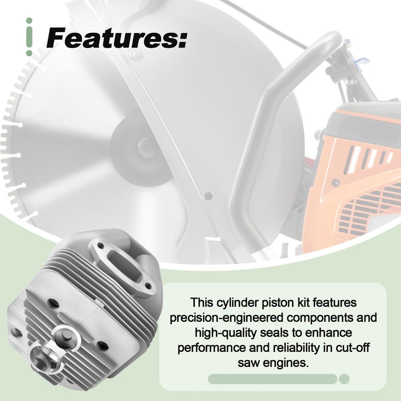 Quctaki Cylinder Piston Kit with Gaskets Compatible with Husqvarna K970