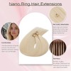 SEGOHAIR Nano Ring Hair Extensions, Nano Bead Human Hair Extensions