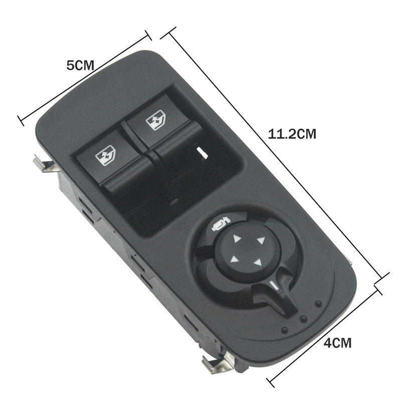 Kalunfex Electric Window Regulator Switch Push Button Black Manual MiTo