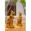 EASCHEER Egyptian Cat Goddess Statue Bastet Egyptian Decoration 4.2" Gold