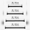 Adjustable Tension Shower Curtain Rod for Bathroom – Stainless Steel
