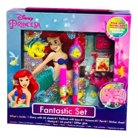 Misorel Set Sirenita Diario Secreto 60 Hojas Candado Accesorios