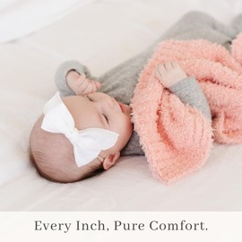 B076CSJJLS Saranoni Bamboni Luxury Bamboo Baby Blanket (Receiving (30"x40") Peach)