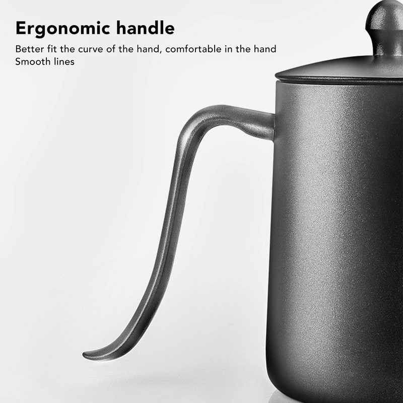 Spout Coffee Pot Professional 600ml Capacity Stainless Steel Gooseneck Coffee