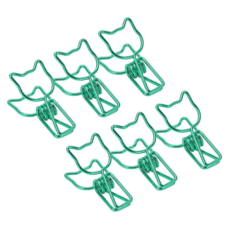 100Pcs Kitten Binder Clips Cute Animal Style Strong Clamping Hollow