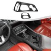 SQQP Carbon Fiber Center Console Gear Shift Panel Cover Trim
