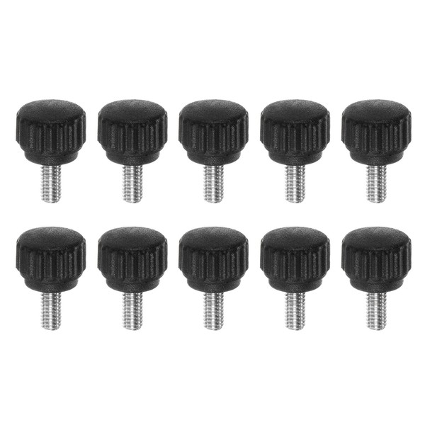 sourcing map 10pcs Knurled Clamping Knobs Thumb Screws M4 x