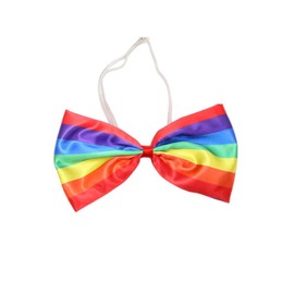 Rainbow Stripes Bowtie Pride Parade Huge Bow-Tie Rainbow Large Big Bowtie Rainbow Holiday Bow Tie JHP21 (1 Pcs)