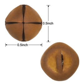 Jingle Bells for Craft, 300 Pieces Bulk DIY Christmas Bells for Decoration, Home Decoration (Rusty, 0.5 Inch)