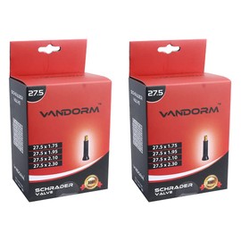 2 PACK Vandorm 27.5" x 1.50" - 2.30" MTB Mountain Bike Butyl Schrader Valve Inner tube Pack