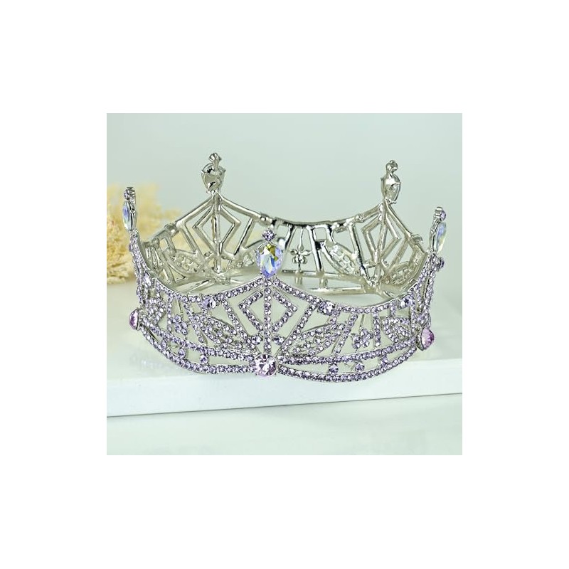 Miss America Crown Austrian Rhinestone Crystal Hair Tiara Desfile T1299