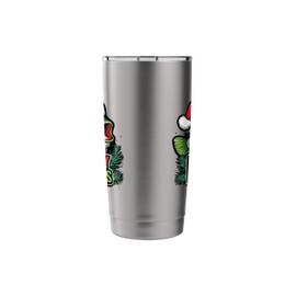 Merry Fishmas Funny Christmas Fish Holiday Fishing Santa Hat Stainless Steel Insulated Tumbler