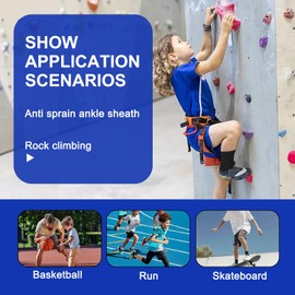 Hongoen Sprunggelenkbandage,2 Paar Fersen Socken,Kompressionssocken Sprunggelenkbandage,Flexible Bandage Sprunggelenk,Knöchelbandage Damen und Herren,Elastische Fußbandagen für Junge Mädchen Kinde