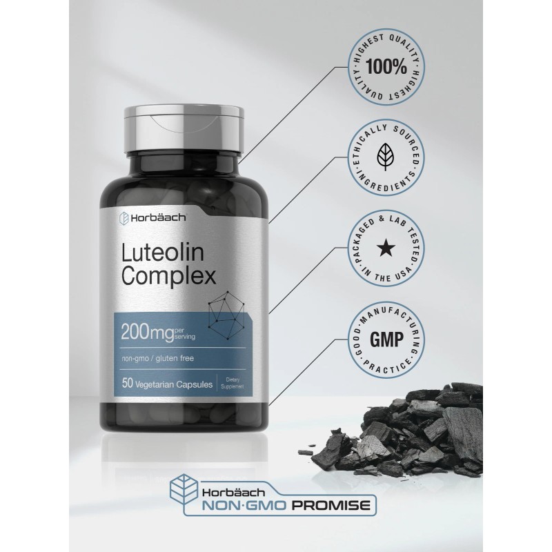 Horbäach Luteolin Complex with Rutin 200mg | 50 Capsules |