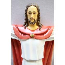 Vittoria Collection 26 Inch Blessing Risen Resurrection of Jesus Christ Hanging Wall Statue Italian Sculpture Made in Italy Indoor Outdoor