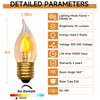 XIAOKALAMI C11/C35 LED Flame Effect Bulb, E26 Base, Orange 2-Mode