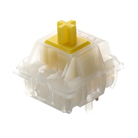 Linear Mechanical Keyboard Switches，50gf Tactile Switches for Gaming Mechanical Keyboards，5 Pins Stem Pre Lubed Key Switches Compatible with MX Keycaps for Gaming Keyboard(90Pcs Yellow Switches Pro)