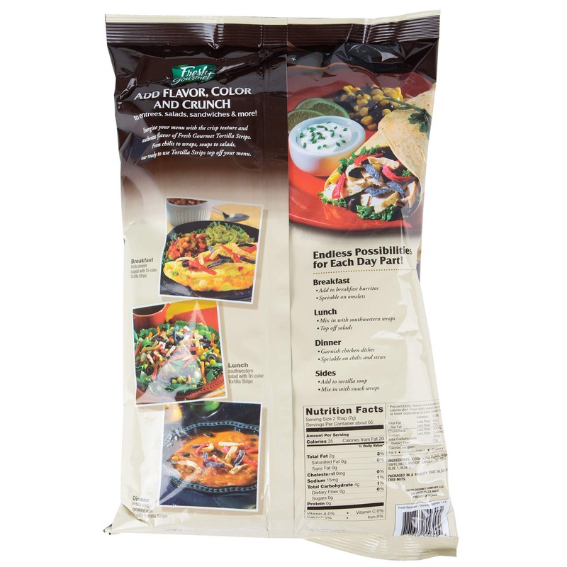 Fresh Gourmet Tri | Color Tortilla Strips | 1 Pound