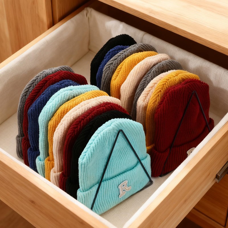 Kathfly 2 Pcs Beanie Organizer Holder Metal Hat Display Rack