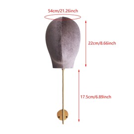 "Abbraccia" Wig Head Stand Mannequin Head Model Wall Mounted Multipurpose Home Decor Hairpiece Stand Hat Display Stand Holder for Hats