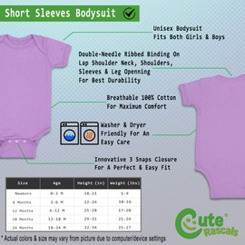 Cute Rascals Baby Bodysuit Kisses Sandy Wishes Funny Cotton Boy & Girl Baby Clothes Lavender 6 Months