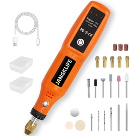 JANGKLIFE Cordless Rotary Tool, 3.7V Mini Rotary Tool Kit with 31 Accessories, 3-Speed Adjustment - Lightweight & Portable - Ideal for Polishing, Sanding, Grinding, Drilling, and DIY Crafts