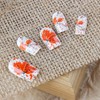 24Pcs Maple Leaf Press on Nails Fall Leaves Stick on