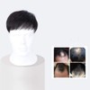 Uonlytech Black Wig Mens Headband Human Hair Toupee for Men,