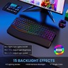 COLIKES Wireless Ergonomic Keyboard, Backlit Keyboard Silent with 15 RGB