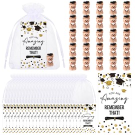 MiniInflat 25 Sets Class of 2025 Graduation Gifts Bulk Resin Ornaments Inspirational Card and Bags End of Year School Gifts for Students(Bear)
