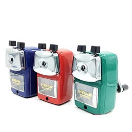 Manual Pencil Sharpener, Pencil Sharpener Hand Crank Manual Desktop School Stationery for Child Student Study Random Color