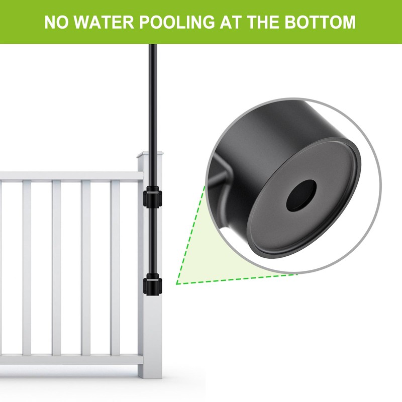 Dolibest Deck Umbrella Mount, Patio Umbrella Holder with 3 Plastic