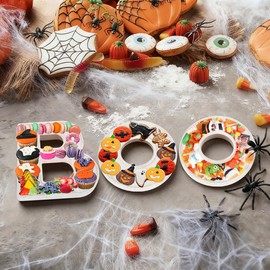 3pcs The Letters ONE Wooden Charcuterie Board, 12 Inch Larger 1st Birthday Food Trays, Fillable The Letters Shaped Serving Platter for Food Snack Dessert, Perfect for Birthday Party