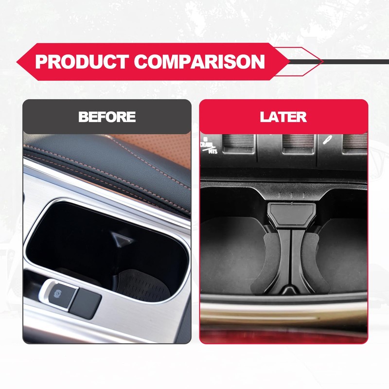 SYudwen Center Console Cup Holder Insert Divider Compatible with Toyota