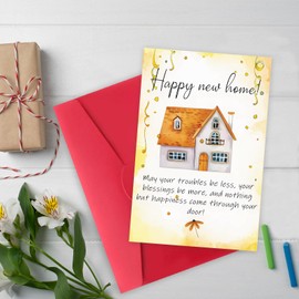MOROLURU New Home Card, Funny Housewarming Card Gifts for Women Men, Congratulations on Having a New House Cards