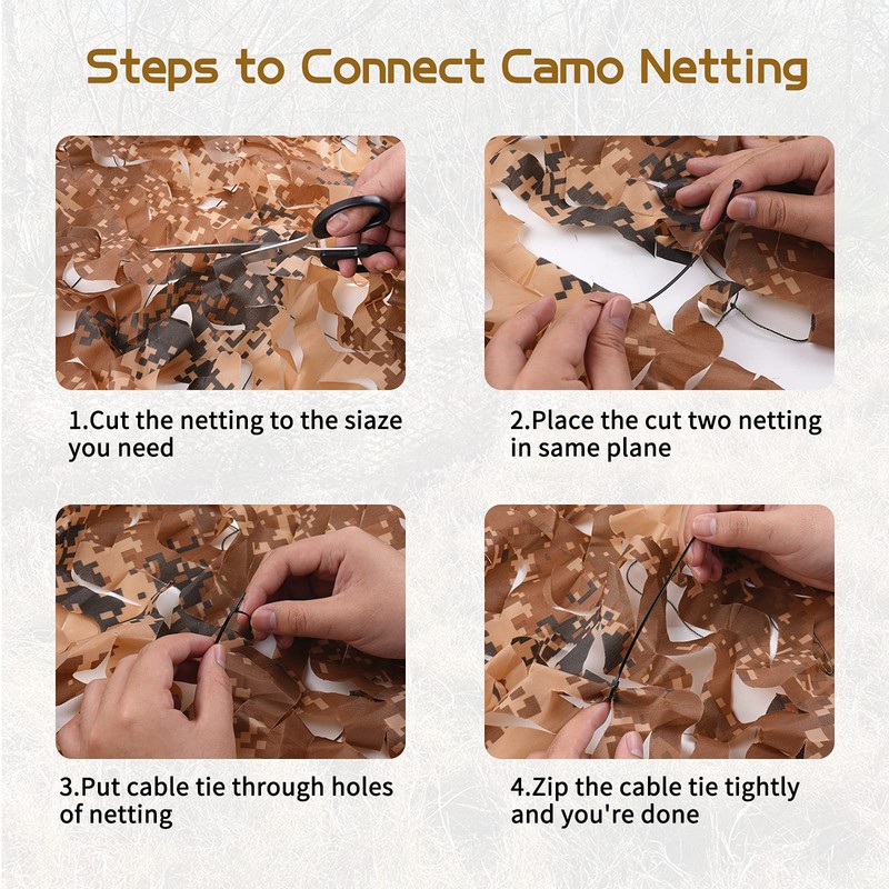 Sposuit Camo Netting - Camouflage Mesh Net, Military Camo Net