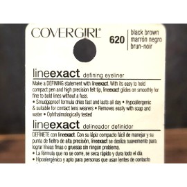 CoverGirl Line Exact liquid eyeliner ~ 620 Black Brown ~ sealed on card