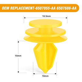Nilight 100Pcs Door Trim Panel Clips Fit into 10mm for Jeep 1999-2015 Dodge 2007-2015 Chrysler 2001-2010 for OEM Part Number: 6507055-AA 6507686-AA, 2 Years Warranty