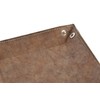 DRW Brown Faux Leather Square Tray, 18 x 18 x