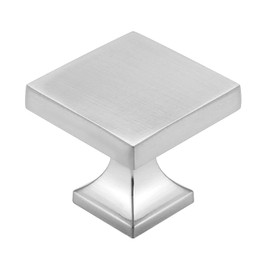 homdiy 20 Pack Brushed Nickel Cabinet Knobs Silver Square Dresser Drawer Knobs Zinc Alloy Kitchen Cabinet Hardware