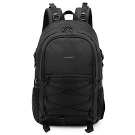 TINYAT Hiking Backpack for Men and Women, Water Resistant Travel Backpack, Trekking Backpack, Daypack for Camping, Climbing, Sports, Black/T110433