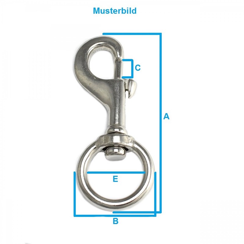 Snap Hook Spring Bolt Clip 82 x 30 mm 5/8