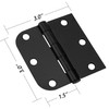 Zion Round & Square Matte Black Hinges - Bundles (6