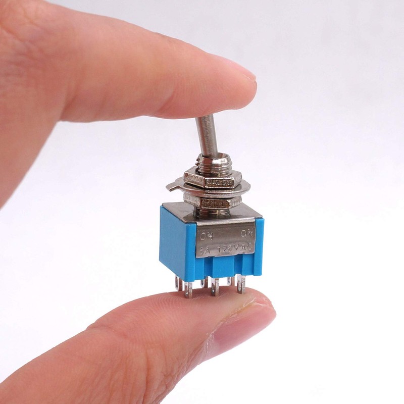 Taiss/10 Pcs Toggle Switch AC 125V 6A Amps ON/ON 6
