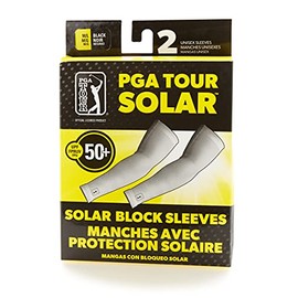 PGA TOUR Standard Solar Block Golf Sleeves, 2 Count, Caviar, Medium/Large