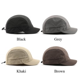 talajee Short Brim Quick-Dry Lightweight Breathable Polyester Baseball Cap Adjustable Drawstring Dad Hat Outdoor for Men Women (US, Alpha, One Size, Black)