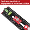 TRUTOPWAY 4-in-1 Aluminum Drilling Positioning Ruler, 16" Multifunctional T Square