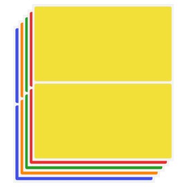 PATIKIL Color Coding Labels 3 x 2 Inch, 50 Pcs Rectangular Colored Labels Sticker Moving Stickers Tags for Inventory Packing Box, 5 Colors
