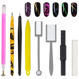 Kit 8 PIEZAS Imán de uñas 3D ojo de gato magnético esmalte de uñas bolígrafos de uñas herramientas de diseño imán para uñas imán varita accesorios de arte de uñas