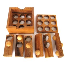 Easy Box Packing Puzzle, Golf Ball Puzzle, Golf Game, Puzzle Wood Children's Puzzle, Entertainment Game, Puzzle Game, Concentration, Patience Game, Packing Problem, Wooden Puzzle, IQ Test, Brain